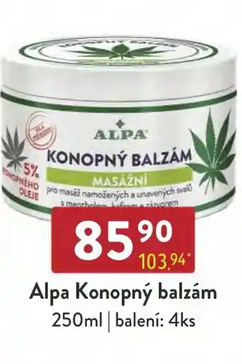 Qanto Alpa Konopný balzám nabídka