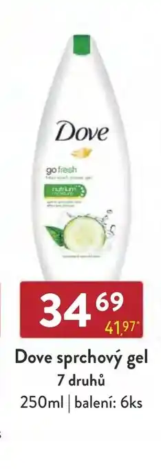 Qanto Dove sprchový gel 7 druhů nabídka
