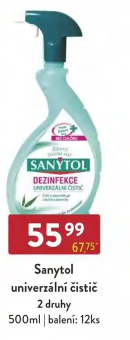 Qanto Sanytol univerzální čistič 2 druhy 500ml nabídka