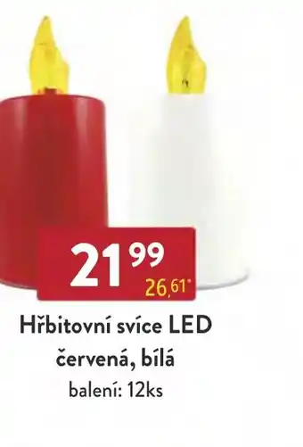 Qanto Hřbitovní svíce LED červená, bílá nabídka