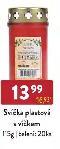 Qanto Svíčka plastová s víčkem nabídka