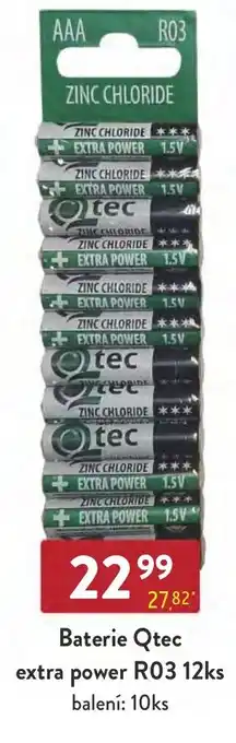 Qanto Baterie Qtec extra power R03 12ks nabídka