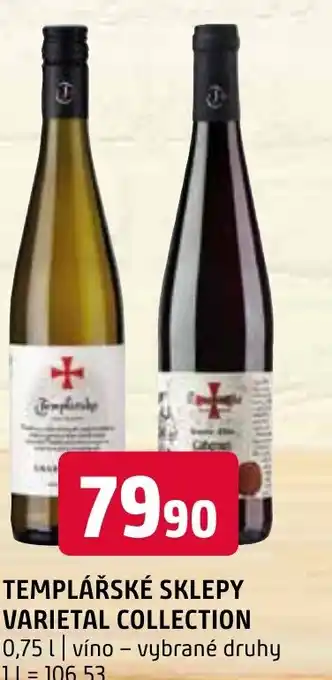 Terno TEMPLÁŘSKÉ SKLEPY VARIETAL COLLECTION 0,75 L nabídka