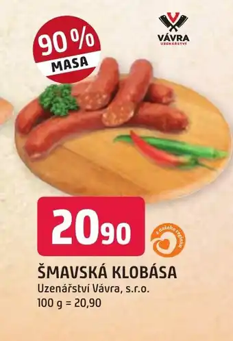 Trefa ŠMAVSKÁ KLOBÁSA nabídka