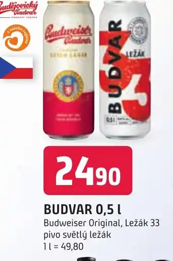 Trefa BUDVAR 0,5 L nabídka