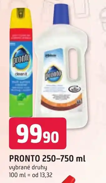 Trefa PRONTO 250-750 ml nabídka
