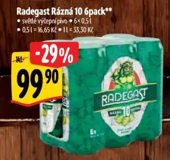Albert Radegast Rázná 10 6pack nabídka