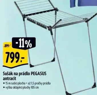 Albert Sušák na prádlo PEGASUS antracit nabídka