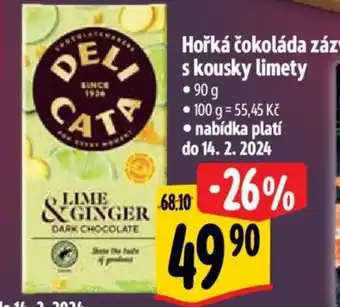 Albert Hořká čokoláda zázvorová s kousky limety nabídka