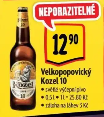 Albert Velkopopovický Kozel 10 nabídka