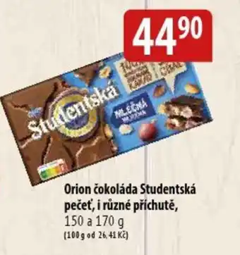 Bala Orion čokoláda Studentská pečeť, i různé příchutě, 150 a 170 g nabídka