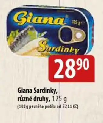 Giana Sardinky, různé druhy, 125 g