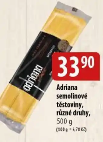 Bala Adriana semolinové těstoviny, různé druhy, 500 g nabídka
