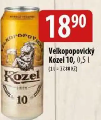 Bala Velkopopovický Kozel 10, 0,5 l. nabídka