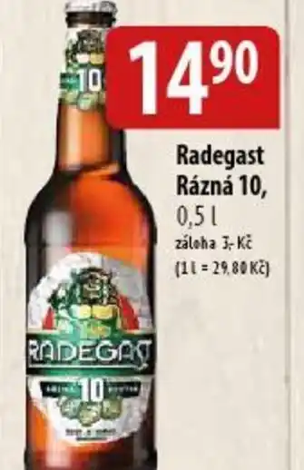 Bala Radegast Rázná 10, 0,5 l. nabídka
