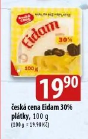 Bala Česká cena Eidam 30% plátky, 100 g nabídka