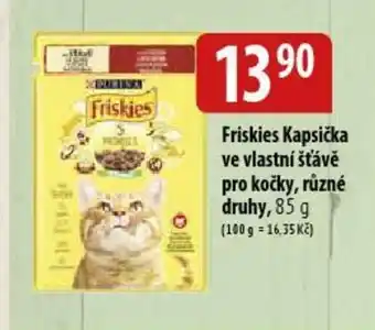 Friskies Kapsička ve vlastní šťávě pro kočky, různé druhy, 85 g