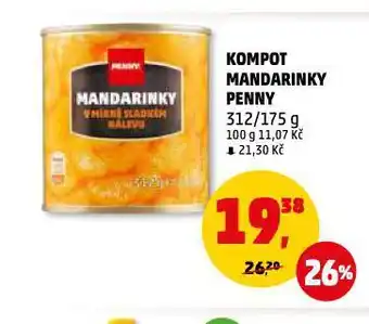 Penny Market Kompot mandarinky nabídka