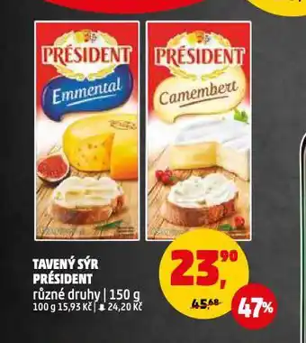 Penny Market Président tavený sýr nabídka