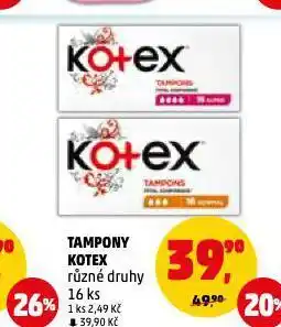 Penny Market Kotex tampony nabídka