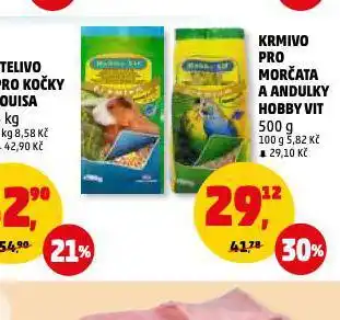 Penny Market Krmivo pro andulky nabídka