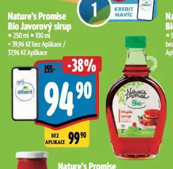 Albert Bio javorový sirup nabídka