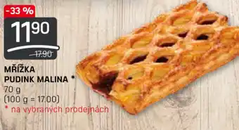 MŘÍŽKA PUDINK MALINA