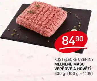 Flop KOSTELECKÉ UZENINY MĚLNĚNÉ MASO VEPŘOVÉ A HOVĚZÍ nabídka