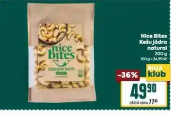 Billa Nice Bites Kešu jádra natural nabídka