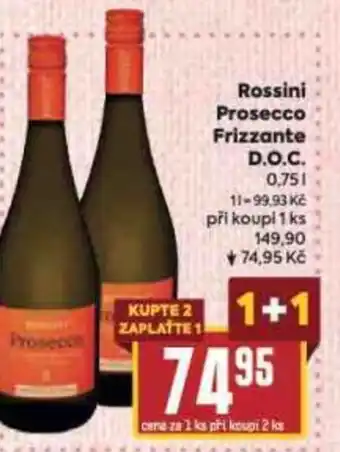 Billa Rossini Prosecco Frizzante D.O.C. nabídka
