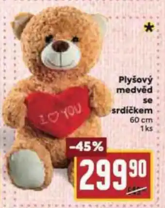 Billa Plyšový medvěd se srdíčkem nabídka