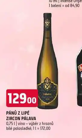 Terno Pánů z lipé zircon pálava nabídka