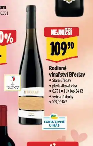 Albert Rodinné vinařství břeclav nabídka