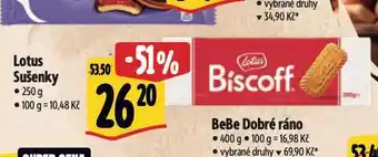 Albert Lotus sušenky nabídka