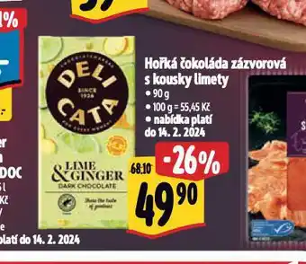 Albert Hořká čokoláda zázvorová s kousky limety nabídka