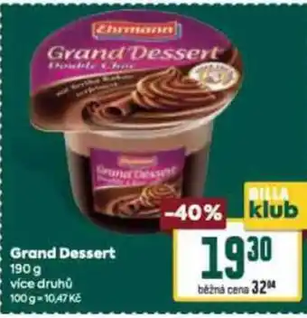 Billa Grand Dessert nabídka