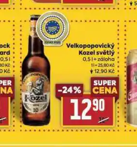 Billa Pivo velkopopovický kozel 10 nabídka