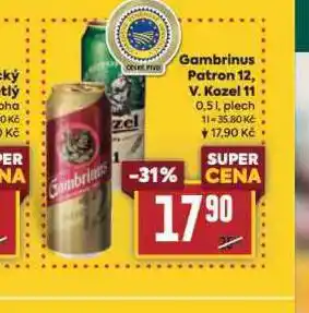 Billa Pivo gambrinus patron 12 nabídka