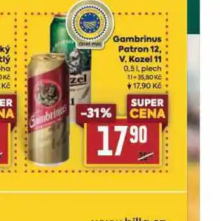 Billa Pivo velkopopovický kozel 11 nabídka