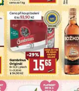 Billa Pivo gambrinus originál nabídka