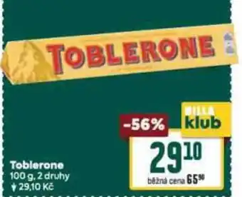 Billa Toblerone nabídka