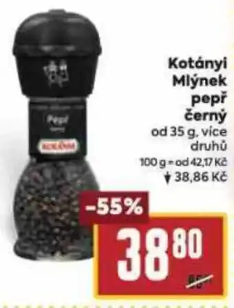 Billa Kotányi Mlýnek pepř černý nabídka