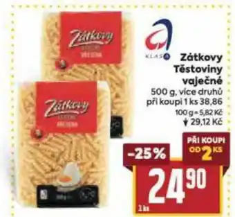 Billa Zátkovy Těstoviny vaječné nabídka