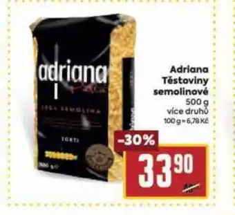 Billa Adriana Těstoviny semolinové nabídka