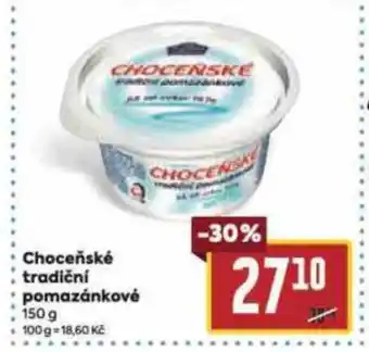 Billa Choceňské tradiční pomazánkové nabídka