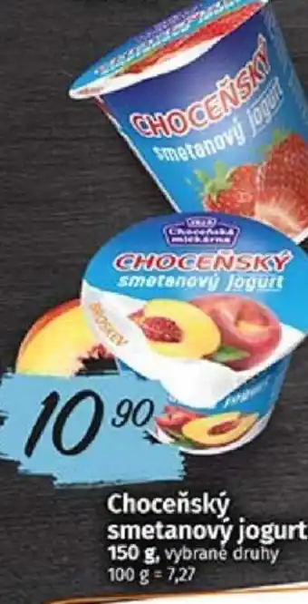COOP TIP Choceňský smetanový jogurt nabídka