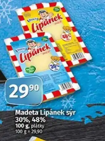 COOP TIP Madeta Lipánek sýr 30%, 48% nabídka