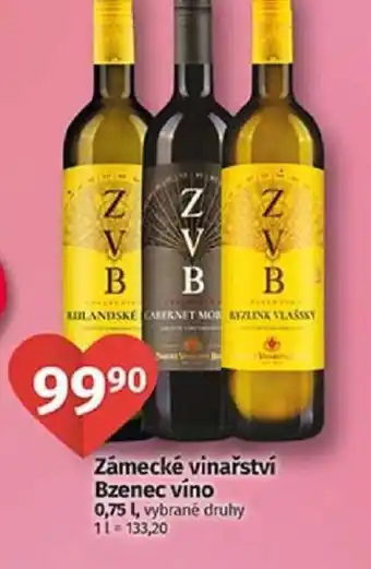 COOP TIP Zámecké vinařství Bzenec víno 0.75L nabídka