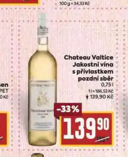 Billa Chateau valtice jakostní vína s přívlastkem pozdní sběr nabídka