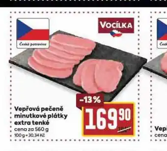 Billa Vepřová pečeně minutkové plátky extra tenké nabídka